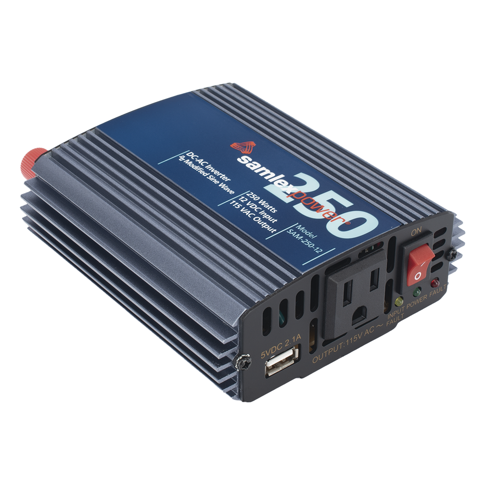 Inversor de Corriente (CD-CA) Potencia Nominal 250 W, Ent:12Vcd, Sal: 115Vca 60 Hz, SAMLEX 2