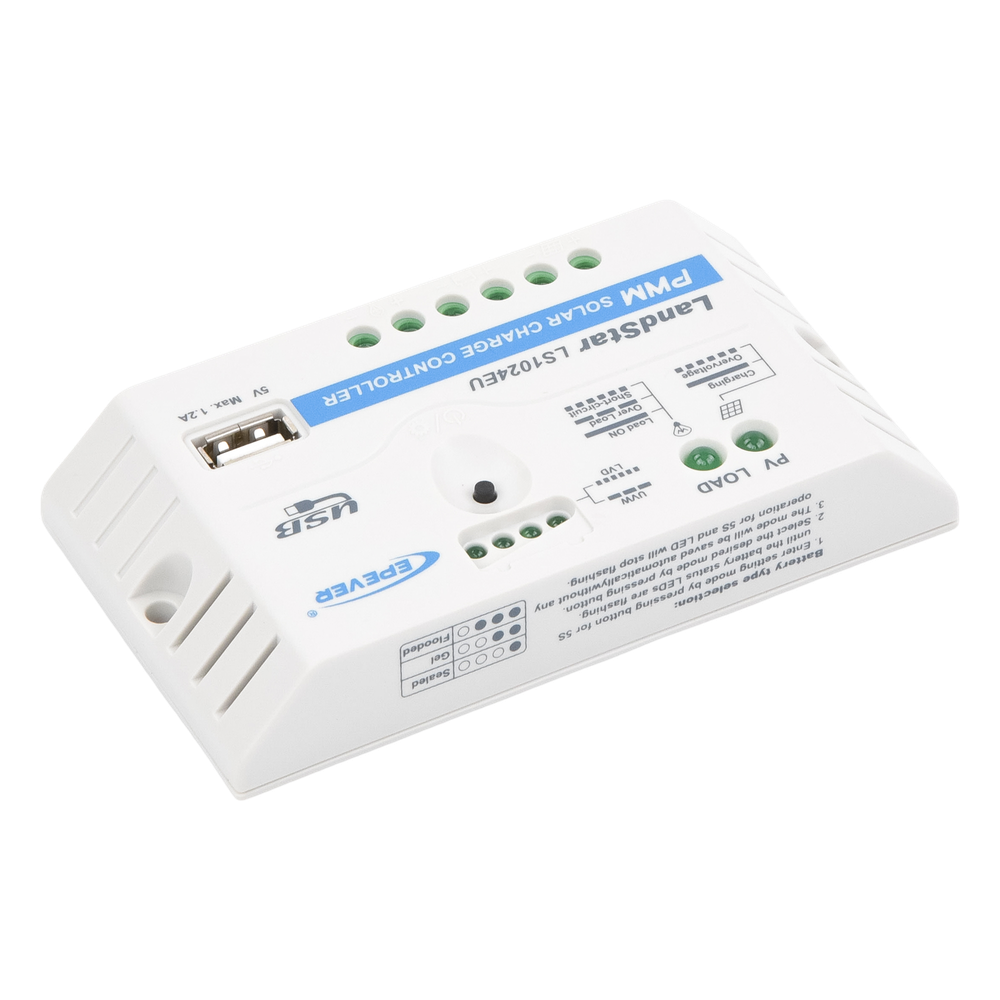 Controlador Solar PWM 12/24V 10A, Salida USB, EPEVER 4