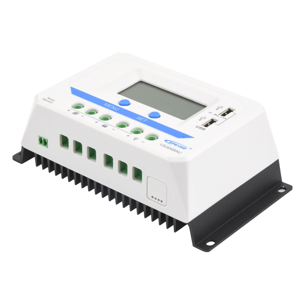 Controlador Solar de Carga PWM 12/24/36/48 V 30A, Salida USB, con Display, EPEVER 2
