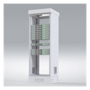 Gabinete para Piso, Capacidad, 31 Unidades de Rack, Doble puerta y Postes frontales e intermedios ajustables, Color Blanco, 700kg, LINKEDPRO 4