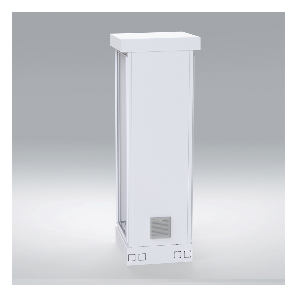 Gabinete para Piso, Capacidad, 31 Unidades de Rack, Doble puerta y Postes frontales e intermedios ajustables, Color Blanco, 700kg, LINKEDPRO 6
