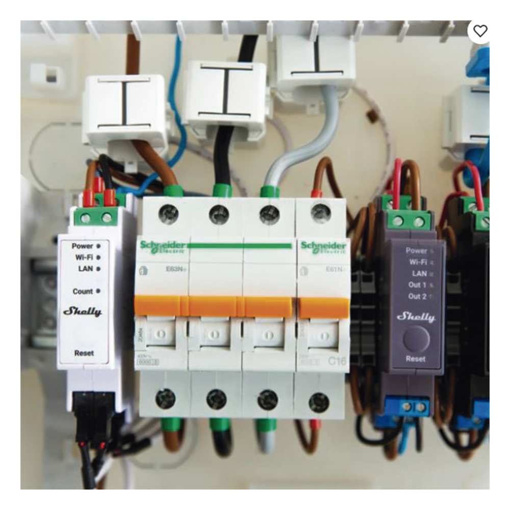 Medidor Trifásico de Corriente Alterna / WIFI / industrial y residencial / Nube P2P SHELLY 2