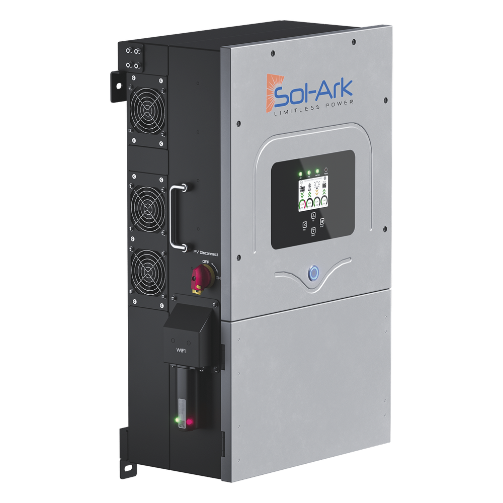 Inversor Híbrido de 12 kW / 220 VCA / Fase Dividida / IP65 / 48 VCC / MPPT Dual / 13 kW FV / SOL-ARK 4