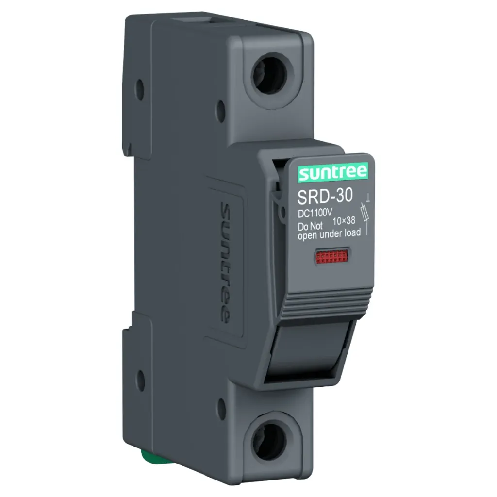 [PORFUS10X38] Portafusible de 10x38 Corriente Directa 30A 1000VCD Suntree (sin fusible)