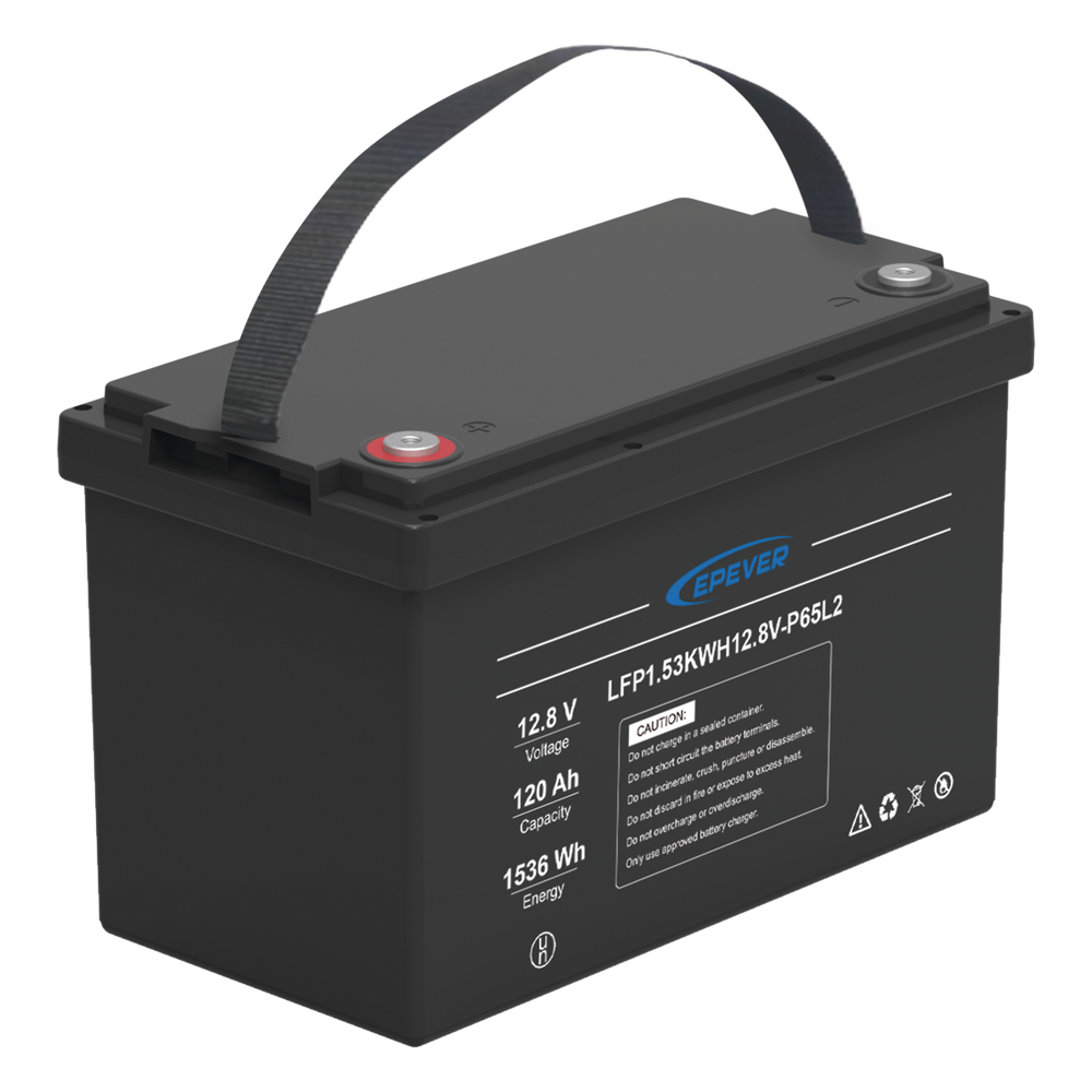 [LFP120EP12.8] Batería de Litio LiFePO4 Ciclo Profundo 12.8V, 120Ah, 1.53kwh, para exterior, libre de mantenimiento