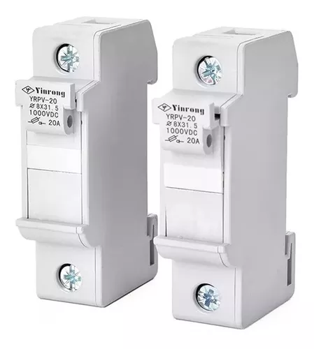 [Fus-Mini-20] Portafusible MINI con Fusible de Corriente Directa 1000VCD (20A)