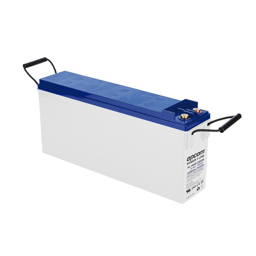 Deep Cycle Battery 12V, Side Terminals, 100Ah / AGM-VRLA / Use in Photovoltaic Application / T4 Screw Type Terminals