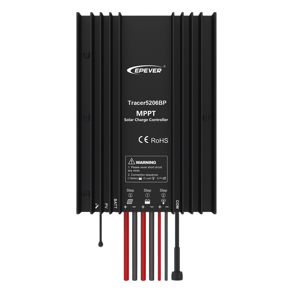 [TRACER5206BP] Controlador Solar MPPT 20A 12/24V, Máximo Voltaje de Circuito Abierto Voc 100Vcc, Configurable para Baterías de Litio EPEVER