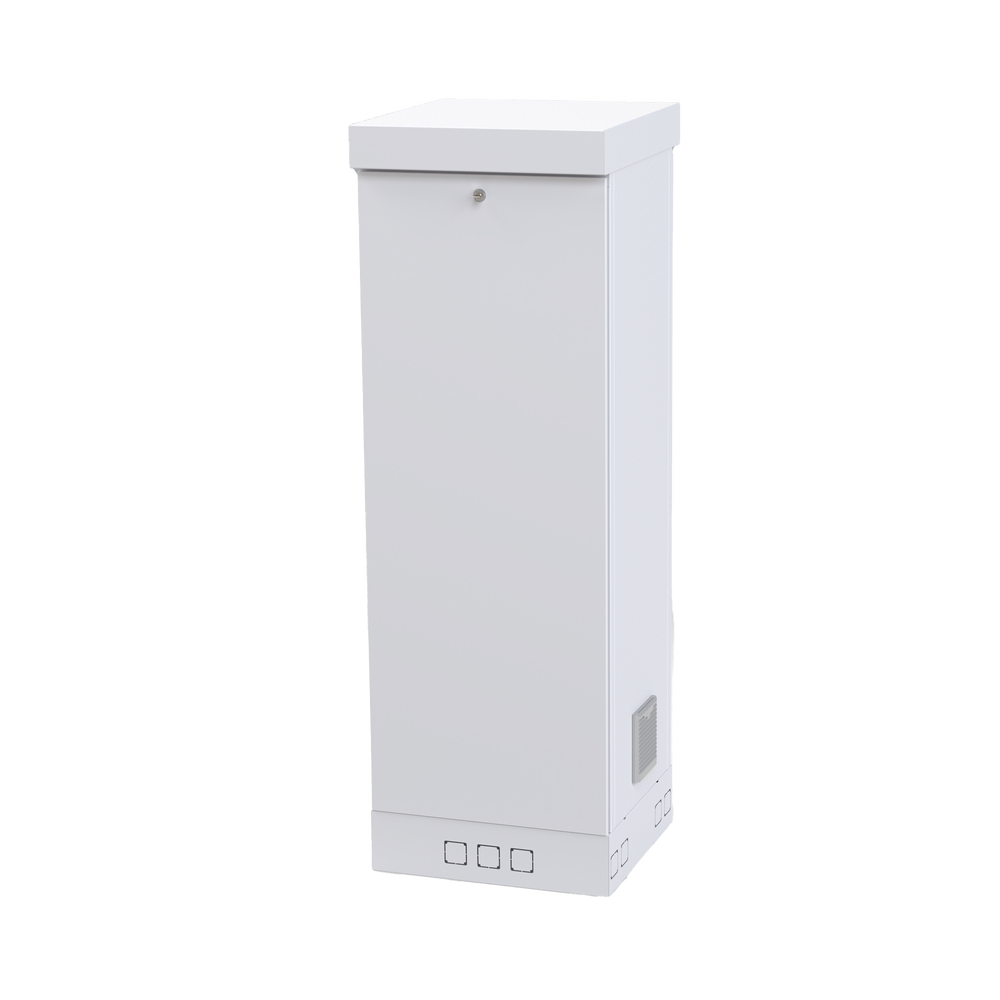 [LF-RE-06-05-31UW] Gabinete para Piso, Capacidad, 31 Unidades de Rack, Doble puerta y Postes frontales e intermedios ajustables, Color Blanco, 700kg, LINKEDPRO