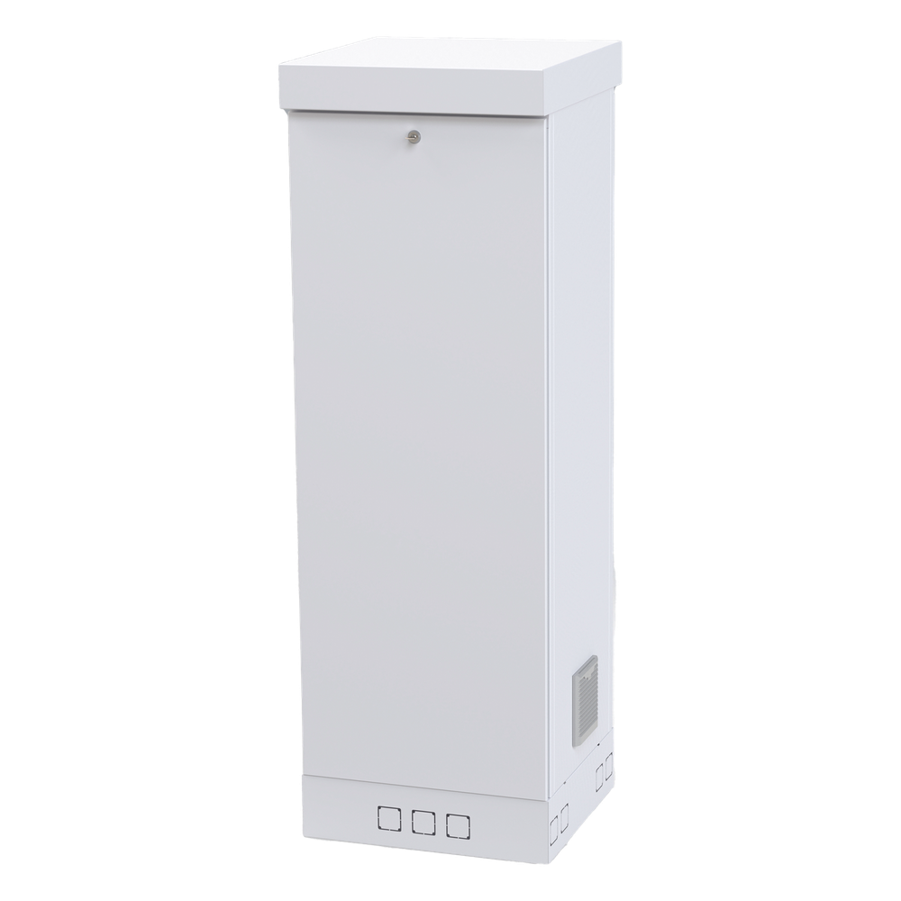 [LF-RE-06-05-31UW] Gabinete para Piso, Capacidad, 31 Unidades de Rack, Doble puerta y Postes frontales e intermedios ajustables, Color Blanco, 700kg, LINKEDPRO
