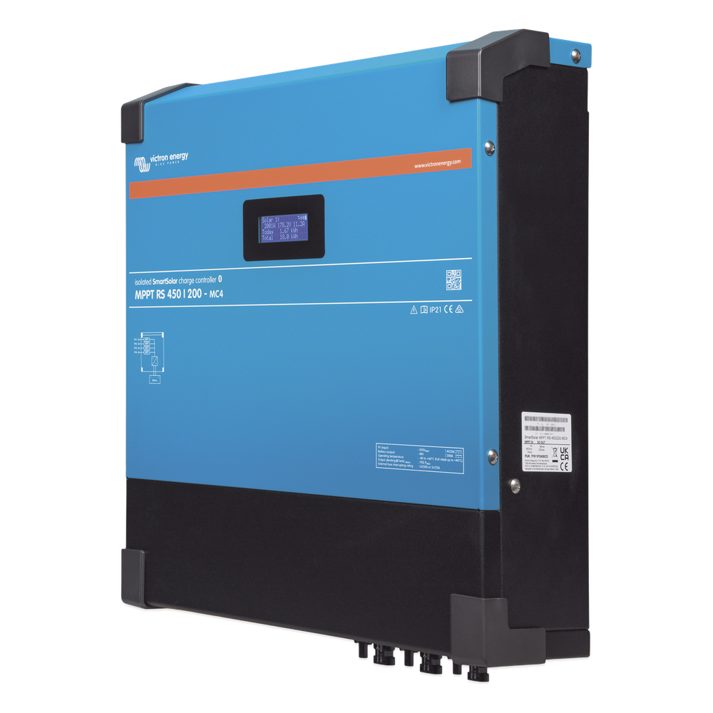 Controlador Solar MPPT 100A, SmartSolar MPPT RS 450/100-MC4, Voltaje: 48 Vcc. VICTRON
