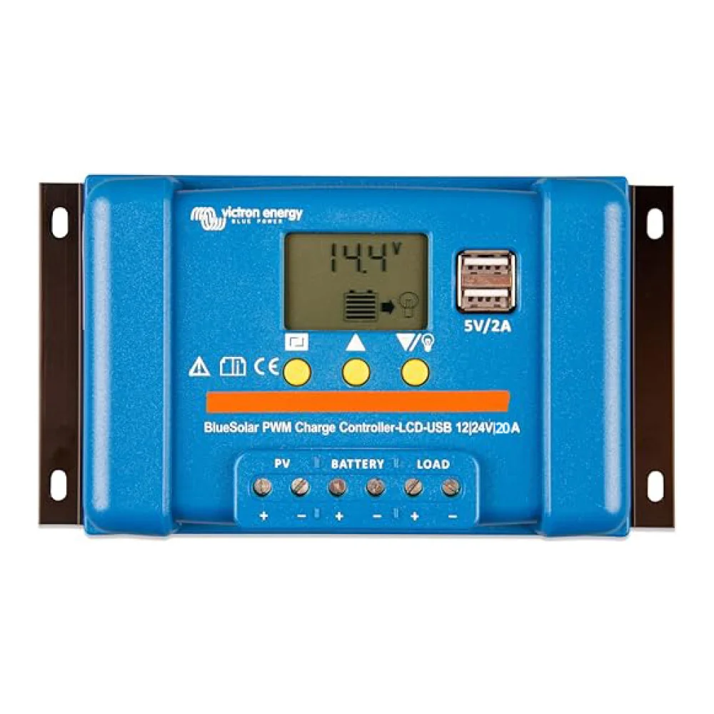 [SCC010020050] BlueSolar PWM-LCD&USB 20A / PWM Solar Controller, PV:20A 28/55V, Battery: 12-24V, VICTRON