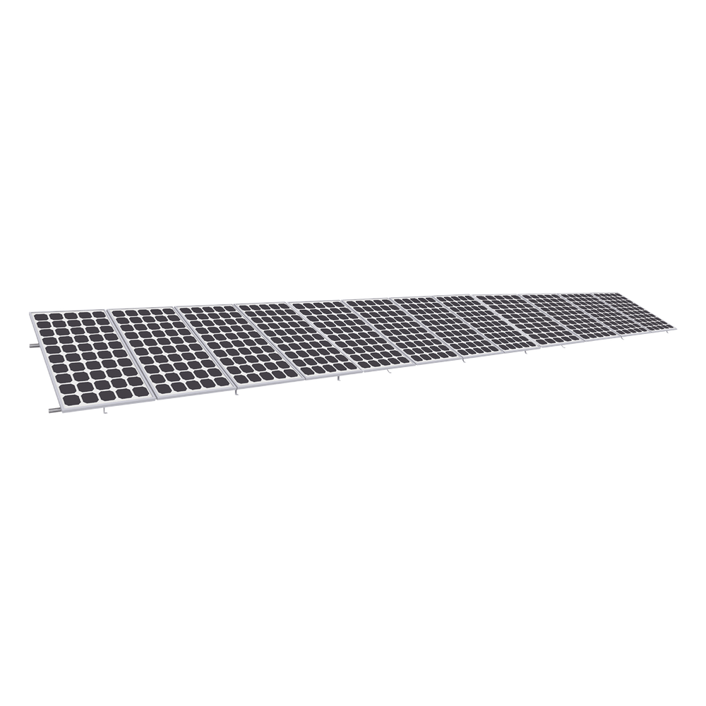 [KIT12PVEKTOR8R] Montaje para Panel Solar 1x12, Riel "8" de 5400mm para Módulos con Espesor de 35mm, Velocidad de Viento Máx. 136km/h (20° a 45°), VEKTOR, EPCOM