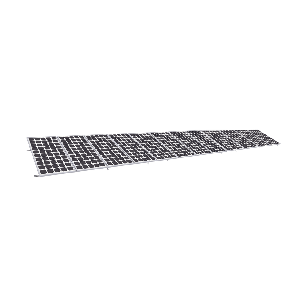 [KIT12PVEKTOR8R] Montaje para Panel Solar 1x12, Riel "8" de 5400mm para Módulos con Espesor de 35mm, Velocidad de Viento Máx. 136km/h (20° a 45°), VEKTOR, EPCOM