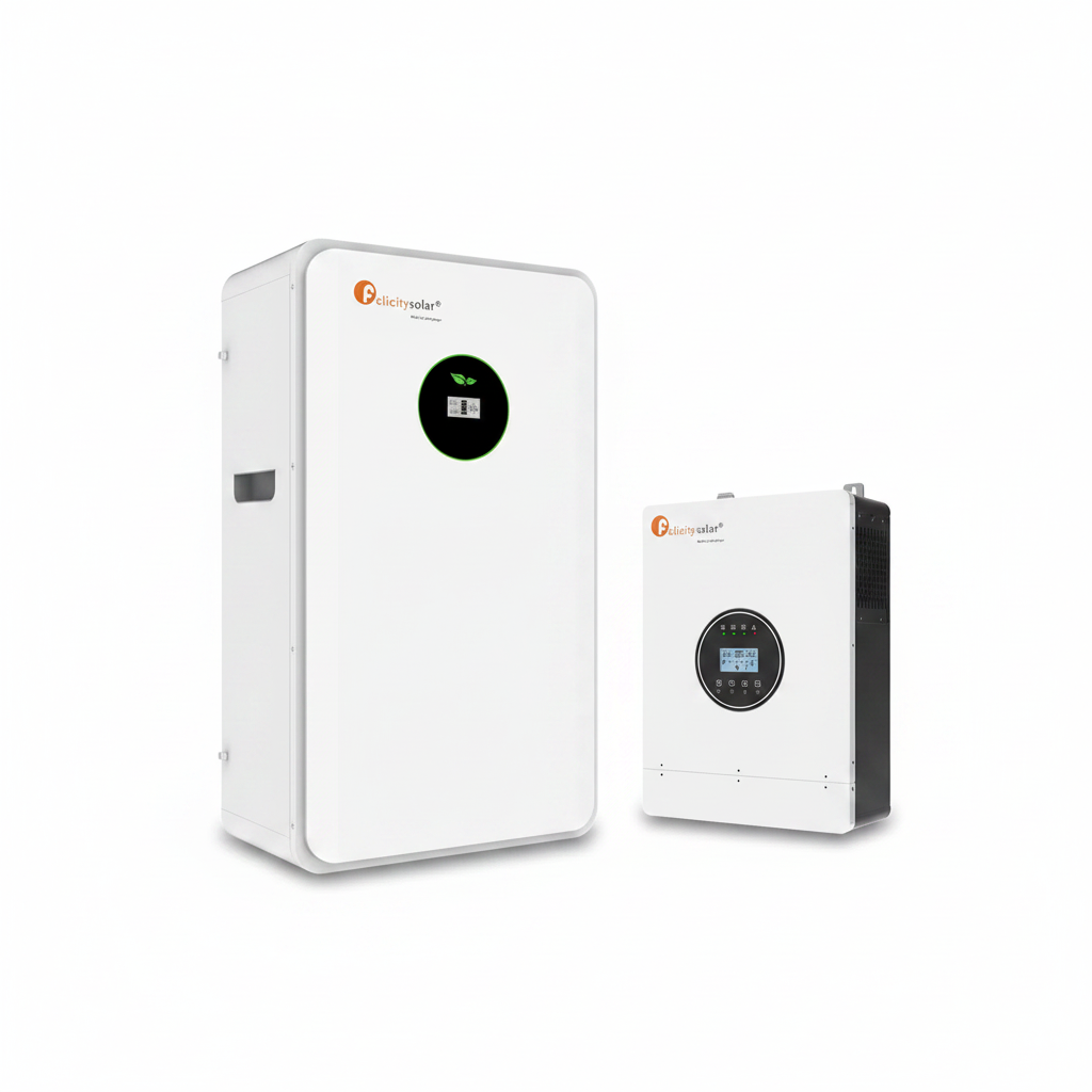 Kit Inversor cargador de 5kw 120vca + Batería de litio de 10kwh, FELICITY