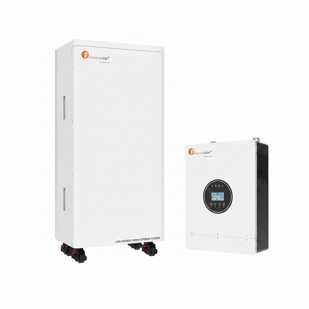 [KIT-FEL-5+15] Kit Inversor cargador de 5kw 120vca + Batería de litio de 15kwh, FELICITY