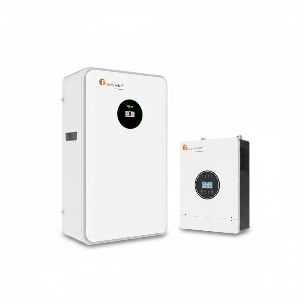 Kit Inversor cargador de 5kw 120vca + Batería de litio de 5kwh, FELICITY