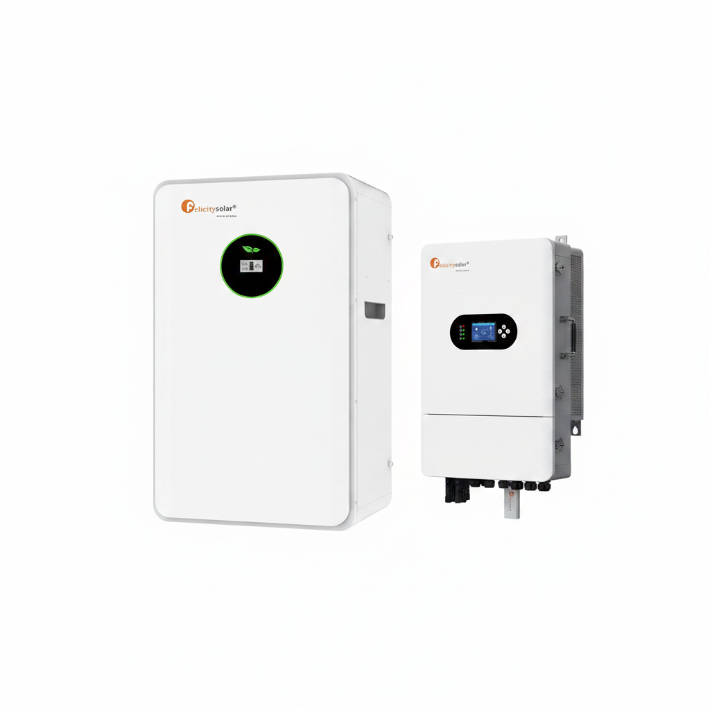 [KIT-FEL-8+10] Kit Inversor híbrido de 8kw 120/240vca (UL) + Batería de litio de 10kwh, FELICITY