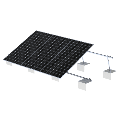 [VEKTOR21] Sistema de montaje para 4 módulos, estructura ajustable aluminio AL6005-T5 / Patas frontales y ajustables / Ángulos 10°-30° / Torque 11-13 Nm, VEKTOR21, EPCOM