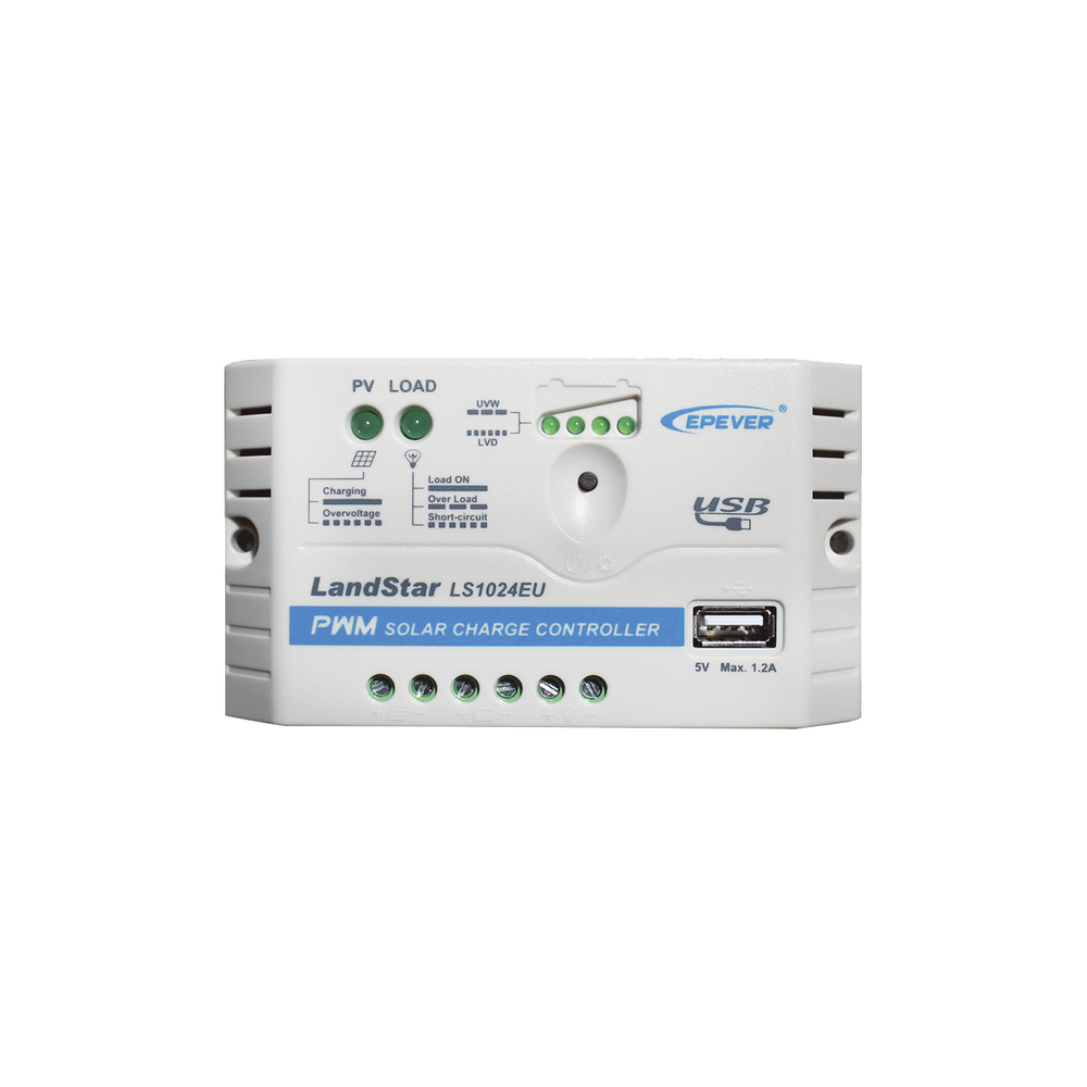 Controlador Solar PWM 12/24V 10A, Salida USB, EPEVER