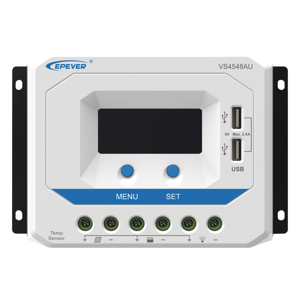 [VS-4548-AU] PWM Solar Charge Controller 12/24/36/48 V 45 A, USB Output, with Display, EPEVER