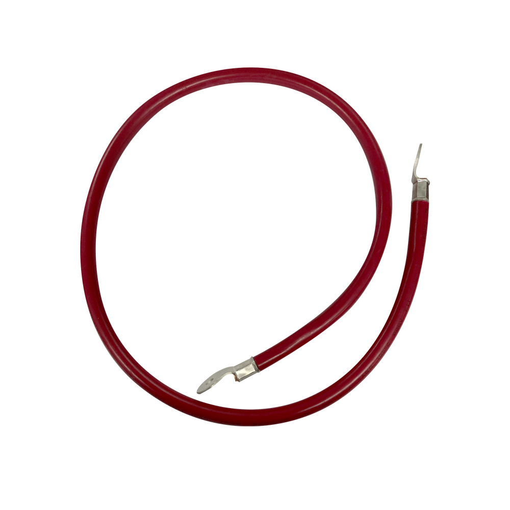 [CBL-AWG2-1R] Cable para Baterías 1 m, Rojo, Calibre 2 AWG con Terminales de Ojo en Ambos Extremos