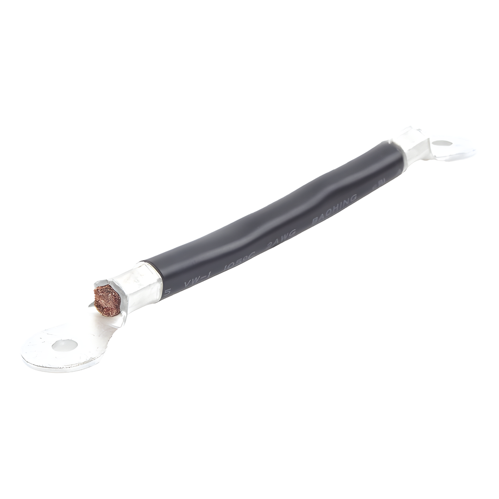 [CBL-AWG2-0.2B] Cable para Baterías, 0.2m, Negro, Calibre 2 AWG con Terminales de Ojo en Ambos Extremos