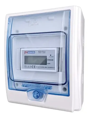 Medidor KWH bifasico 2Fases/1Neutro 110/220V 10-100A en Caja IP65